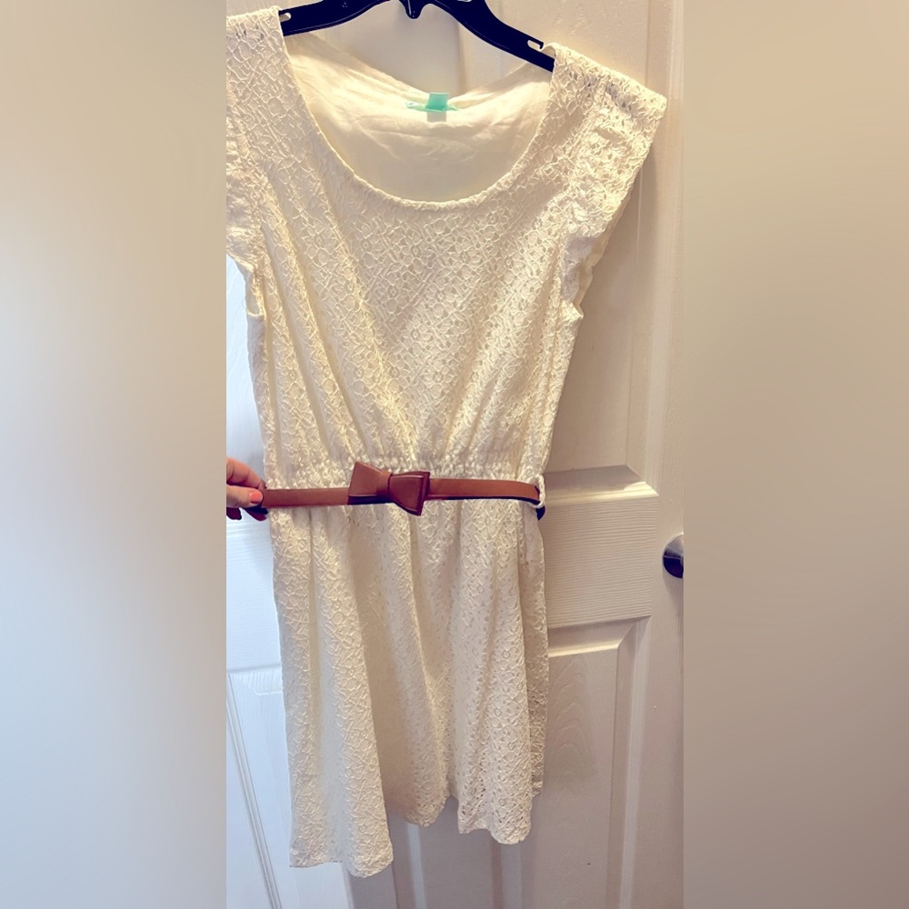 White Lace Mini Dress